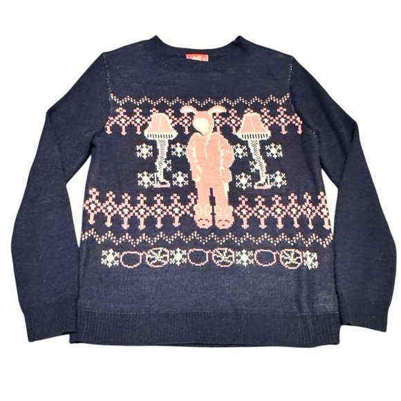 A Christmas Story Crewneck Sweater Size Medium Bunny Pajamas Ralphie - Picture 3 of 4